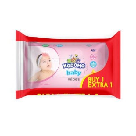 Kodomo Tisue Basah Baby Wipes 50+50's