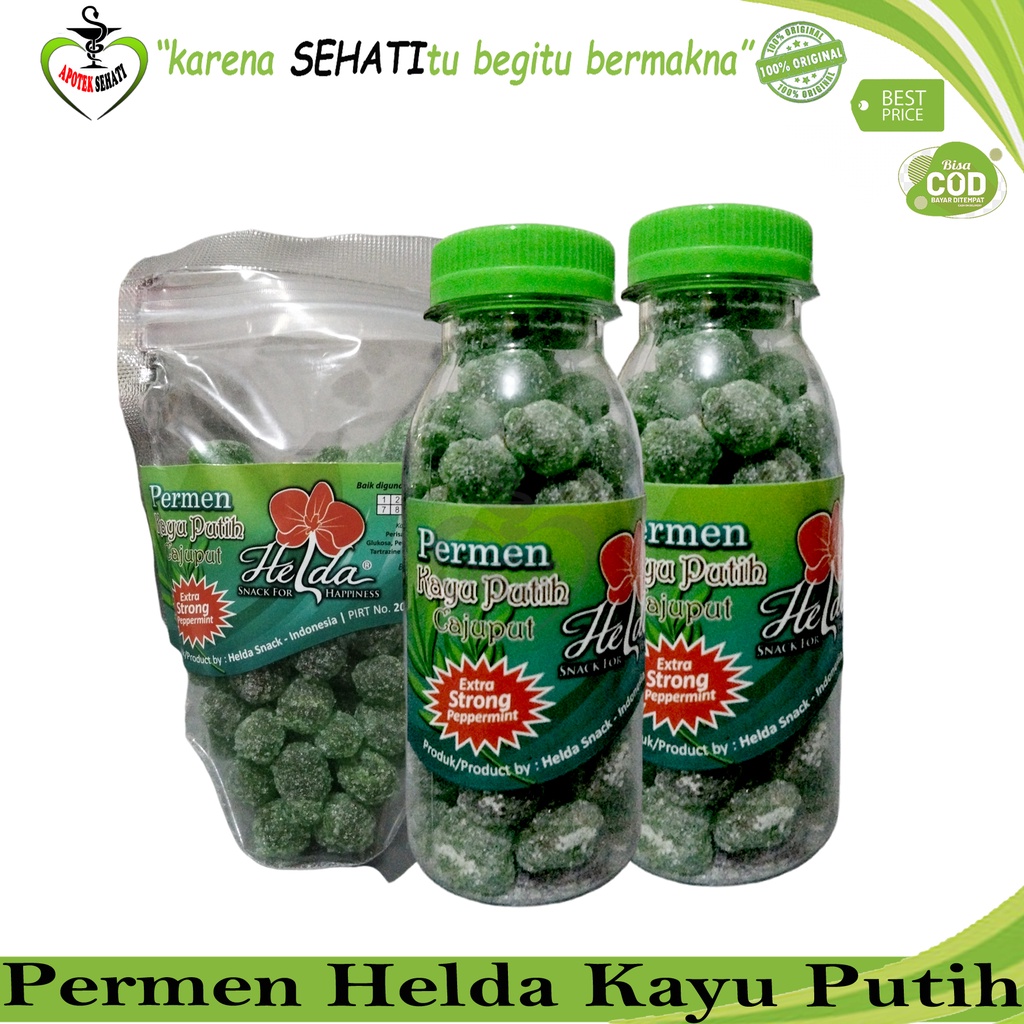 Permen Kayu Putih Helda Botol Plastik Eucalyptus Candy Herbal