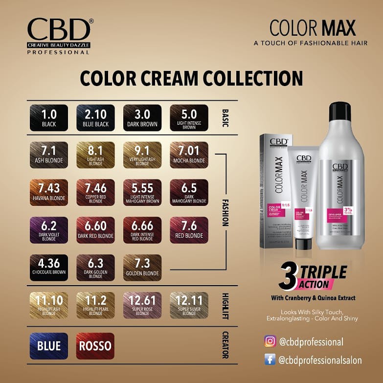 CBD Professional Colormax Color Cream (Semir rambut / Pewarna rambut) 100ml