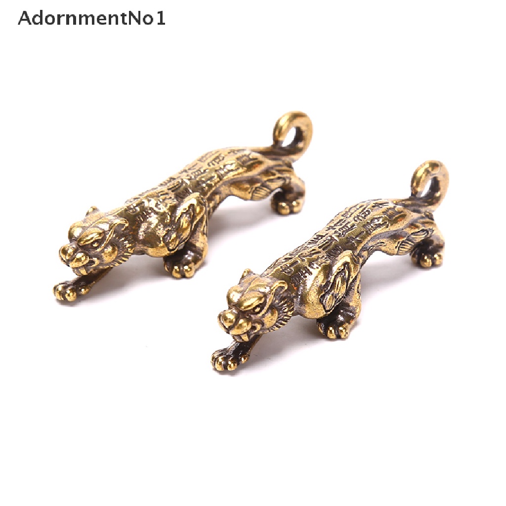 [AdornmentNo1] Retro Brass Tiger Amulet Animal Charms Pendants Tigers Keychains Decoration [new]