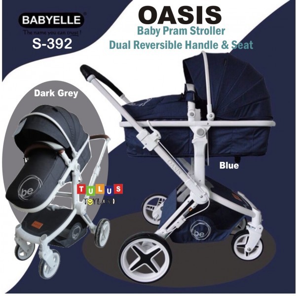 Babyelle OASIS S 392﻿ Stroller Pram hadap ibu dual reversible handle rangka lipat kompak Baby Elle S392