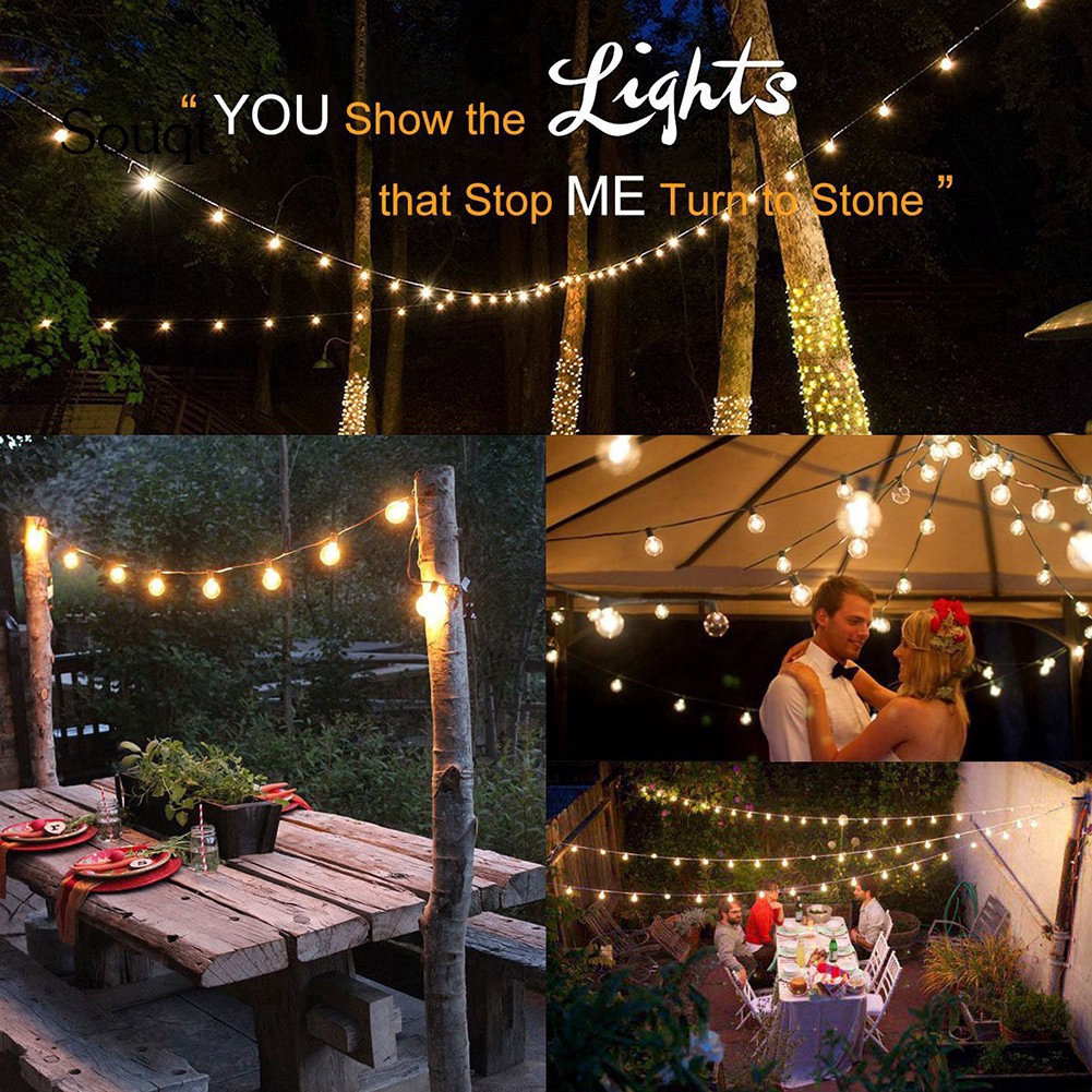 6M 20 LED Globe String Lights / US plug, EU plug Operated Starry Lights / Waterproof Fairy Lights Suitable Indoor And Outdoor / Decoration Night Light Perfect For Bedroom,Christmas,Ramadan,New Year,Parties,Wedding,Birthday,Kids Room,Patio,Window