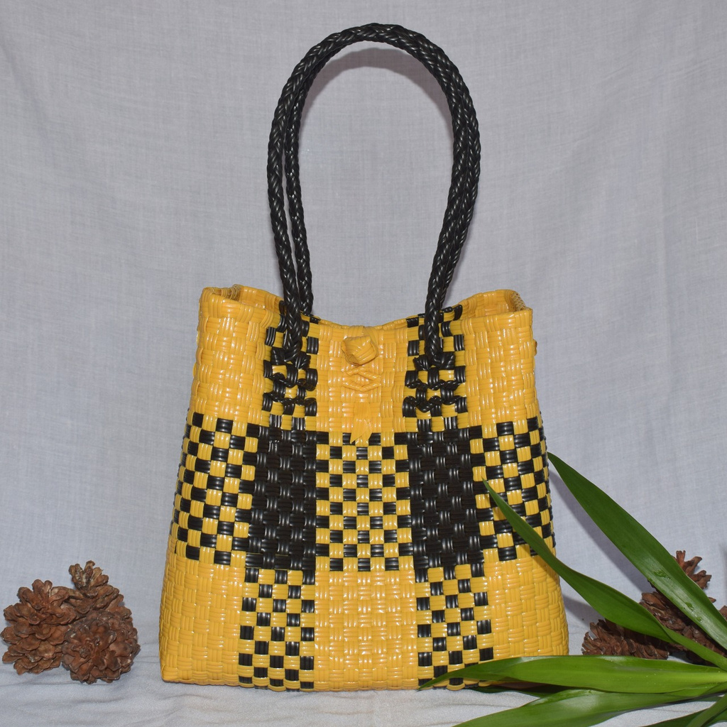 TAS ANYAMAN PLASTIK JALI / TAS JINJING / LILA BAG MOTIF