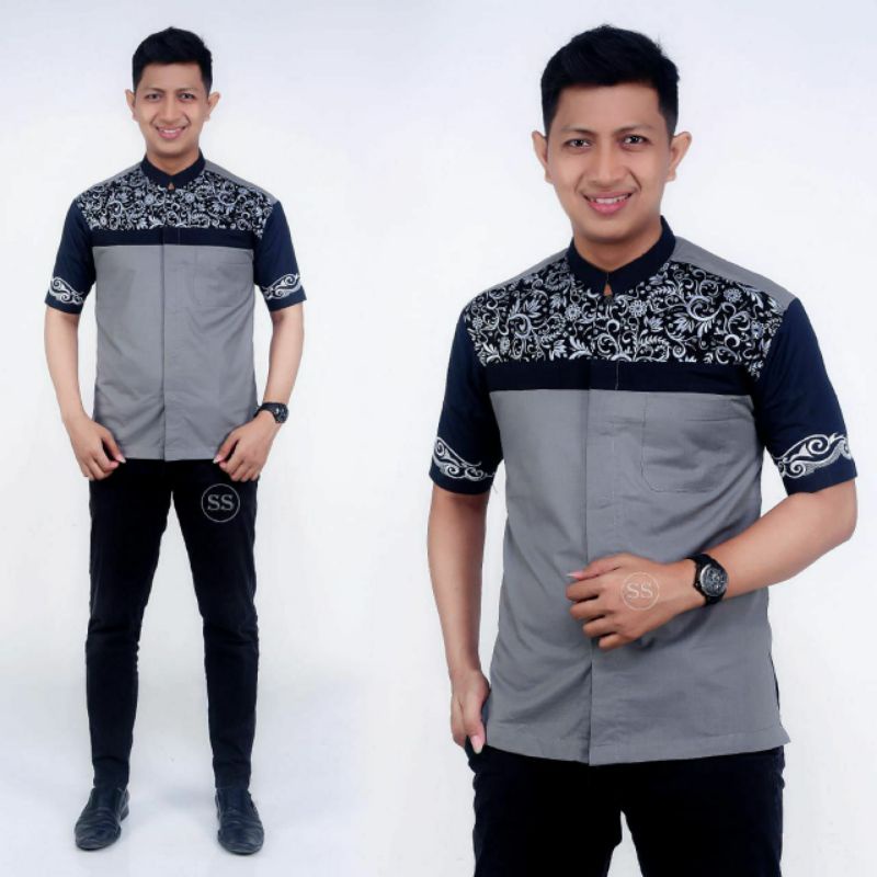 Baju Koko Kombinasi Batik Size M, L, XL ( ORIGINAL )