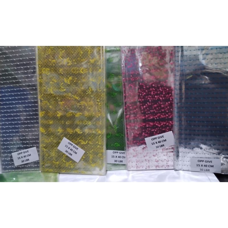Kantong plastik OPP motif uk.15cm×40cm