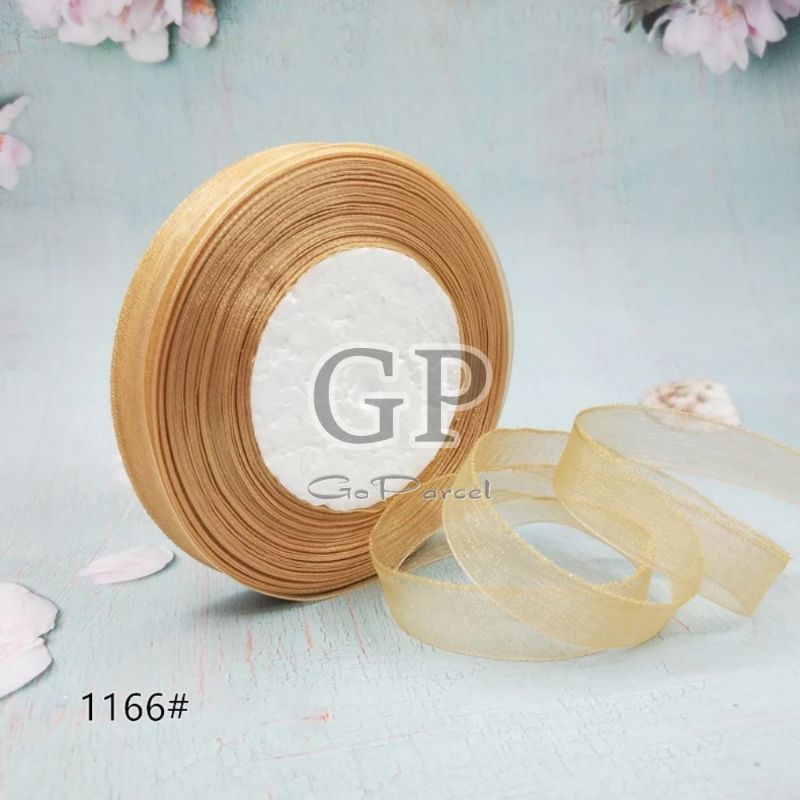 ( 3 Meter ) PITA ORGANDY POLOS 1.5 IN ( 4 CM ) - 1 1/2 INCH ORGANZA RIBBON TRANSPARENT / PITA