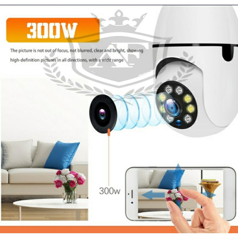 IP CAM KAMERA CCTV WIRELESS LAMPU 8MP PTZ SPEED DOME MINI WIFI SMART CAM