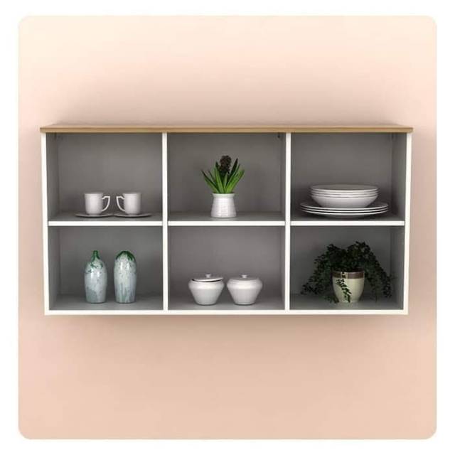 Kitchen Set Lemari Kabinet Rak Dapur Atas Gantung 3 Pintu Putih