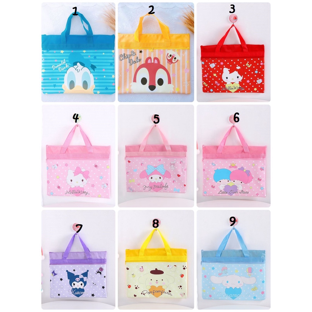 Tas tote jumbo sanrio hello kitty hand bag TU080 melody kuromi snoopy tas les laptop anak perempuan