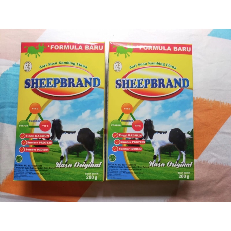 

PAKET 2 KOTAK SUSU KAMBING SHEEPBRAND KEMASAN 200 GRAM
