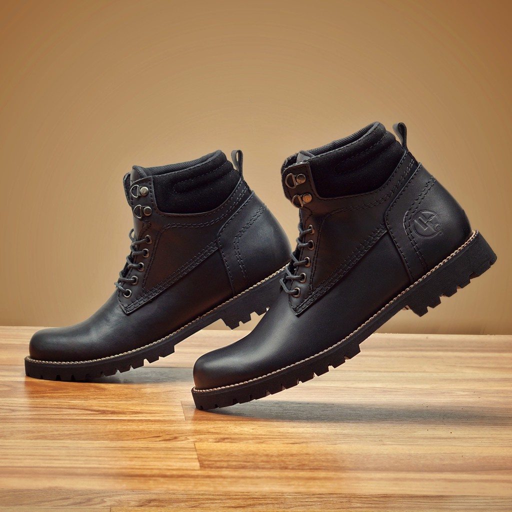 PENTATONIC BLACK |FORIND x Reyl| Sepatu Kulit Asli Safety Boot Vintage Klasik Besi Original Footwear