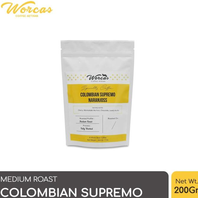 

[ COD ] WORCAS Arabica Colombia Supremo 200gr - Medium Roasted Coffee TERLENGKAP Kode 766