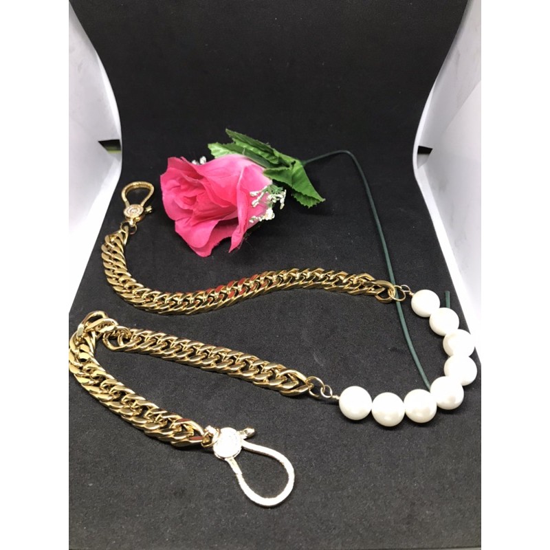 Limited Strap Tali Rantai Chain Mutiara Tas Elegant