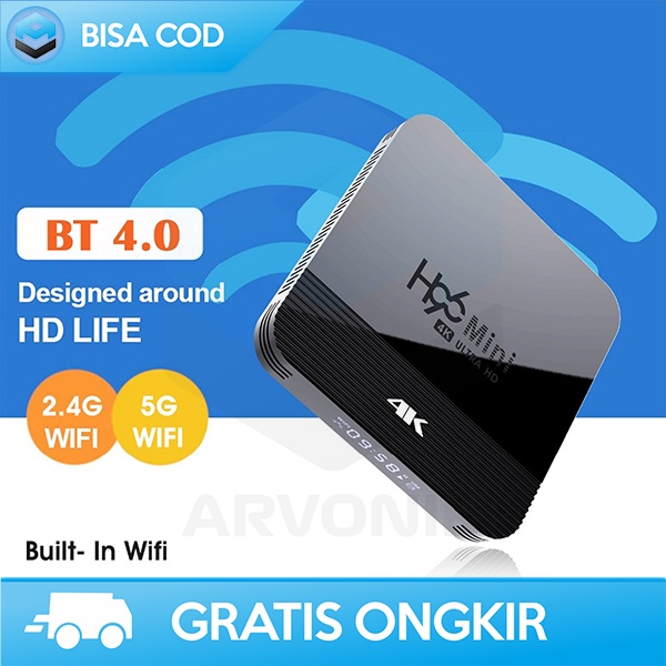 ANDROID TV BOX SMART TV 4K ULTRA HD ANDROID 9.0 2GB 16GB HDMI H96 MAX