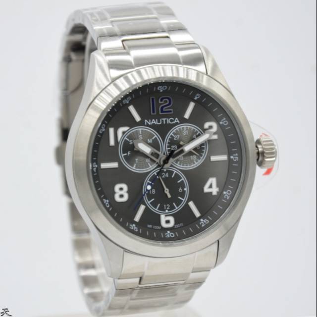 Jam Tangan Pria Nautica NAPEPY006 Silver Rantai Original Murah