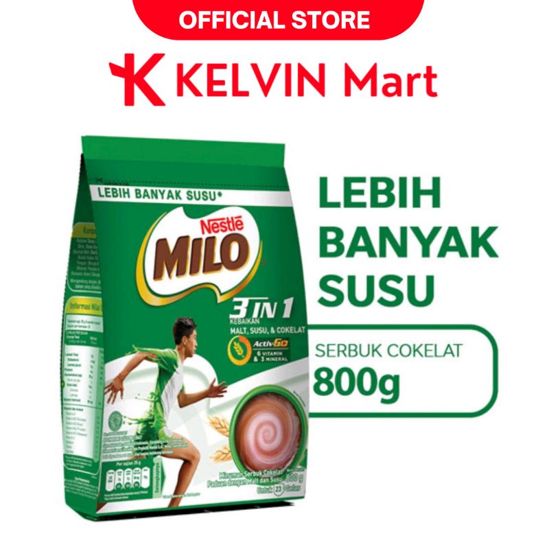 

Susu Milo Healthy Drink 3 In 1 Actigen-E Pck 800g | KELVIN Mart
