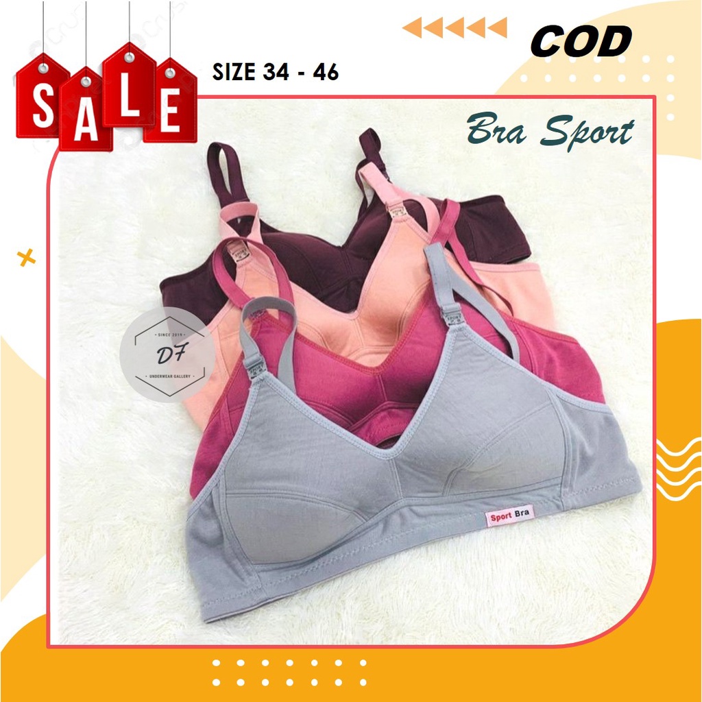 BH Bra Beha Wanita Sport Anak Remaja Dewasa Tanpa Kawat Tanpa Busa Tanpa Spon Jumbo Murah Size 34 36