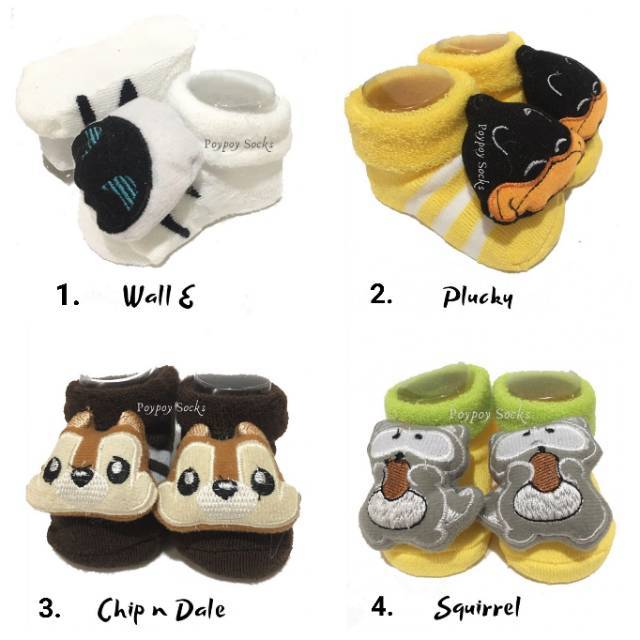 3D Baby Socks / Baby Socks 3D Karakter / Kaos Kaki Bayi 3D