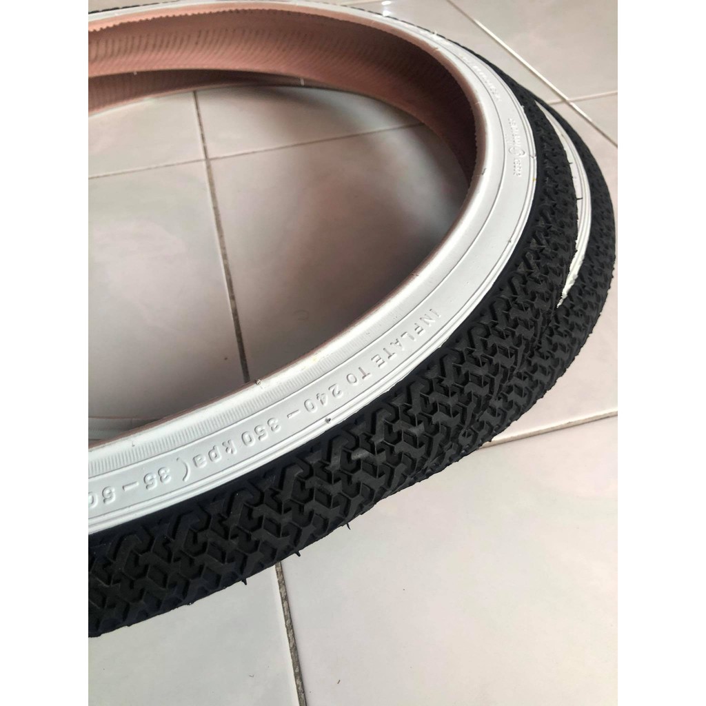 Ban Luar Sepeda 20 x 1.75 Swallow List Putih Classic / Ban Swallow 20 x 1 75 Deli Tire NYLON Premium