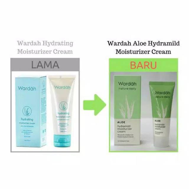 Wardah Nature Daily Aloe Hydramild Moisturizer Cream 40ml