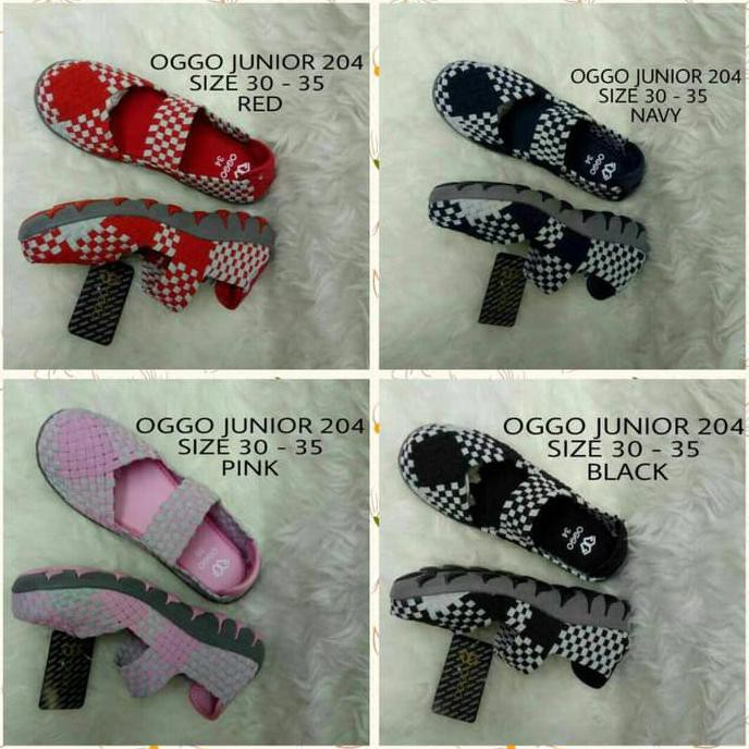 Sepatu Anyam / Rajut Flat Oggo Kids J204