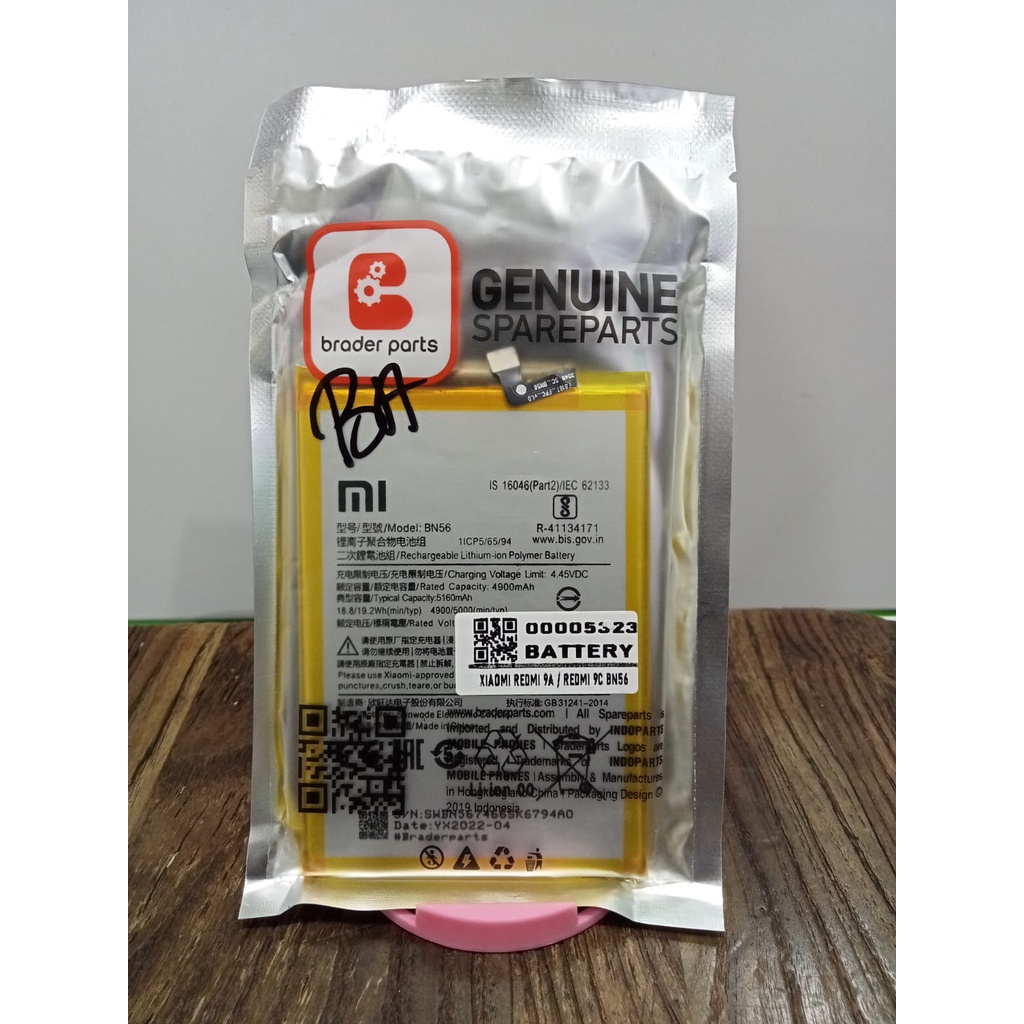 BATRE ORIGINAL 100% XIAOMI REDMI 9A REDMI 9C BN56 BRADERPARTS