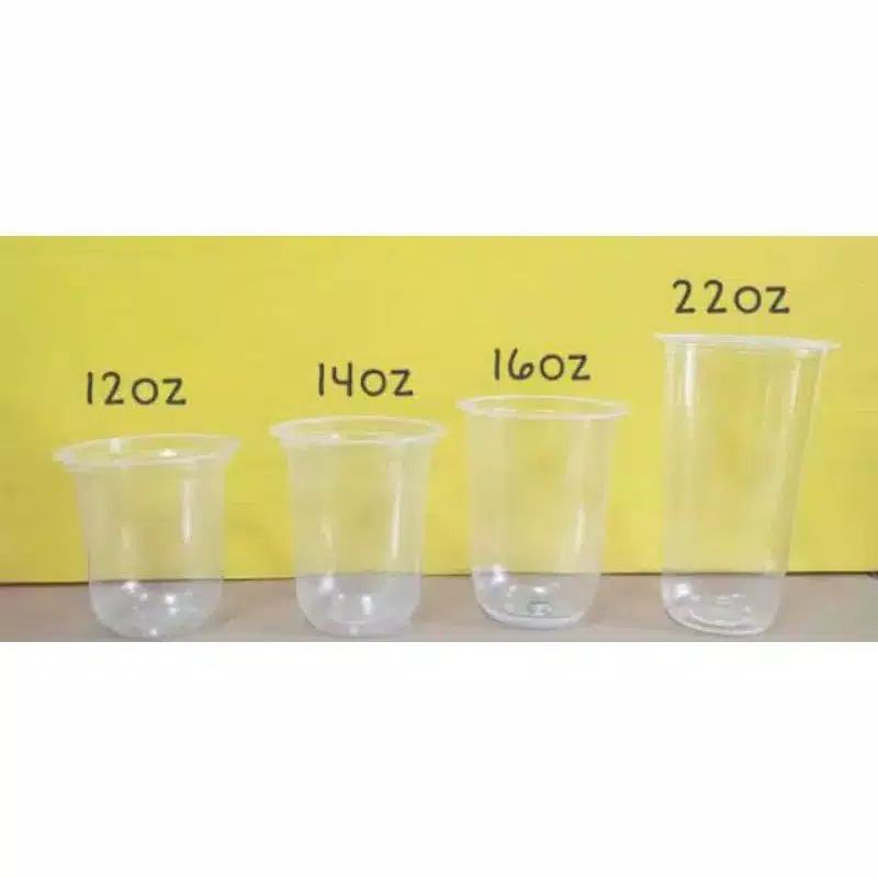 

Ukf5Pc6F4H (Kuliner.Kita) Gelas Plastik Oval 12Oz, 14Oz,16Oz (50Pcs) - Cup Es Boba - Gelas Bulat