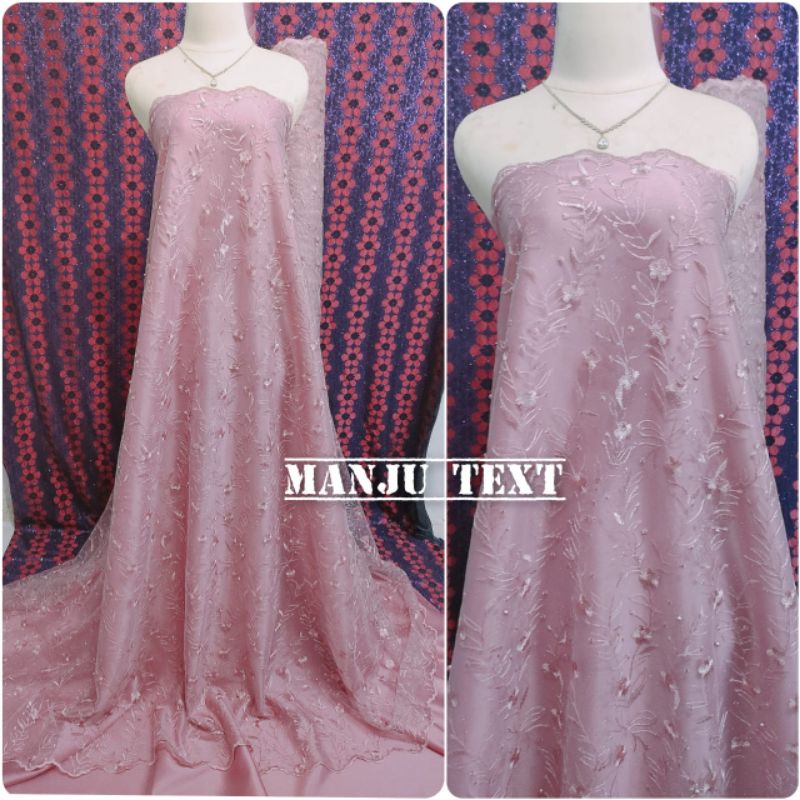 Kain Tille Akar Rambat Mutiara / kain tulle rambat mutiara ( kwalitas oke harga termurah)