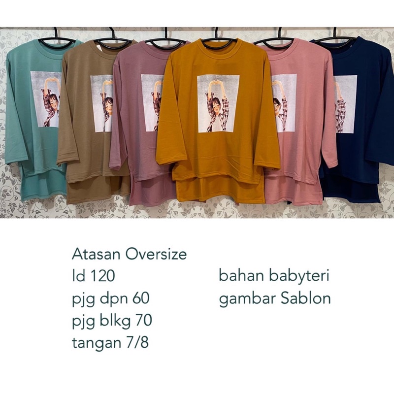 ATASAN KAUS/BLUS VIRAL/BLUS MOTIF/BLUS KEKINIAN/ATASAN OVERZISE