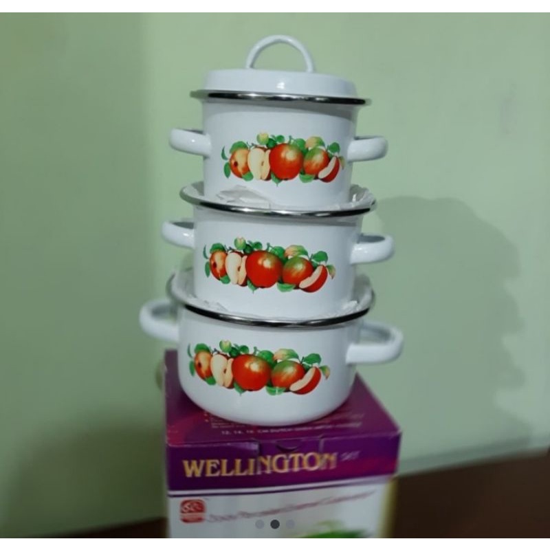 PANCI ENAMEL SENG PUTIH SUSUN 3