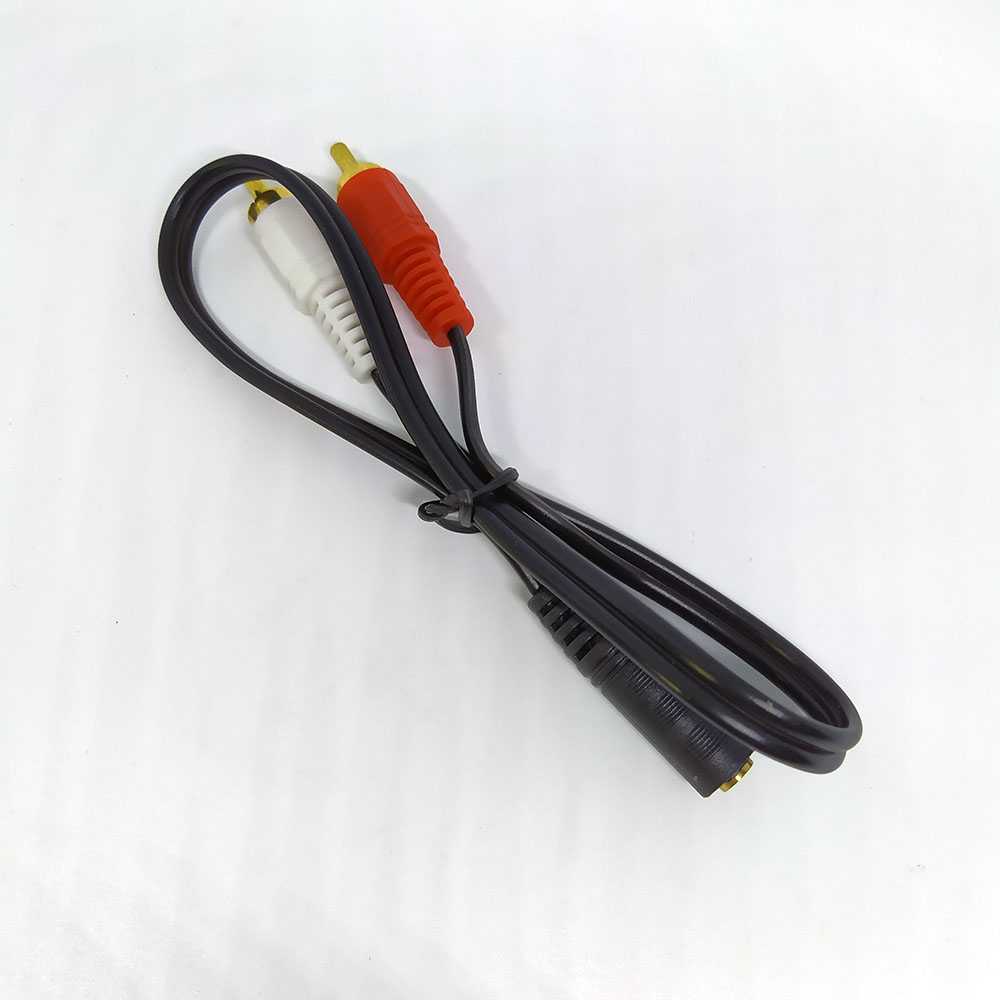 (100% BARANG ORI) Kabel Adapter Audio 3.5mm Female ke RCA Male HiFi 40cm