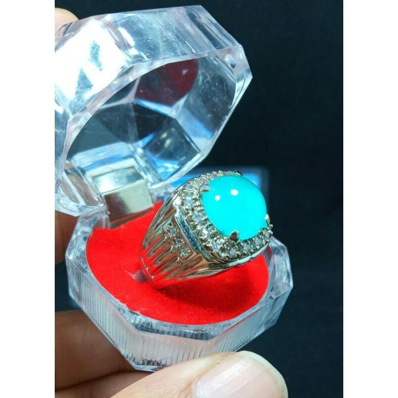 Cincin Pria Batu Cincin Bacan Indonesia Chalcedony Super Termurah asli