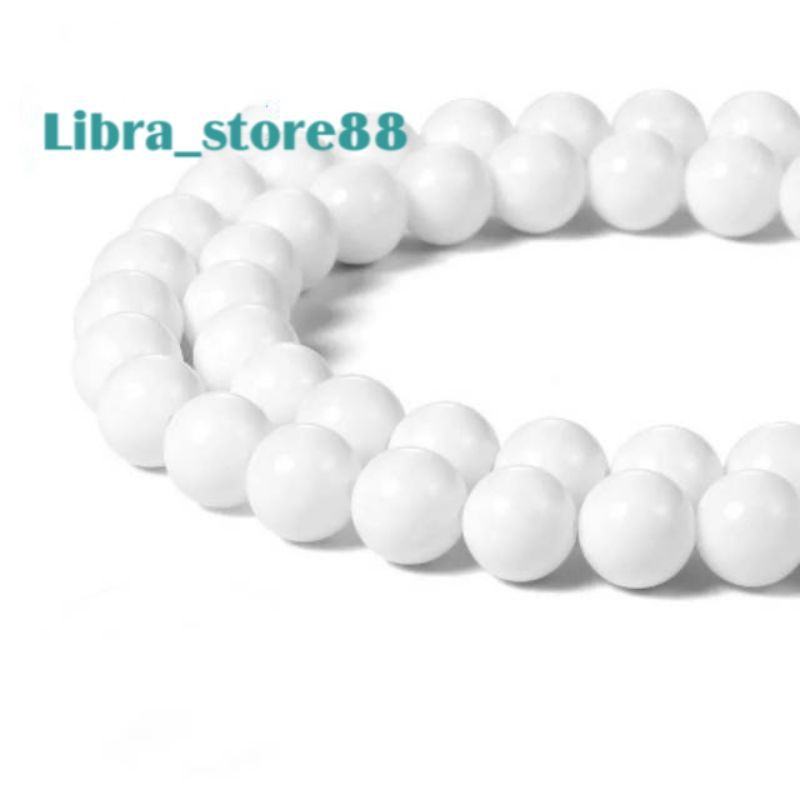 Bahan Gelang Manik Batu Alam White Jabe