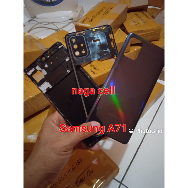 backdoor casing frame lcd bezel bazel tutup mesin Samsung A71 original