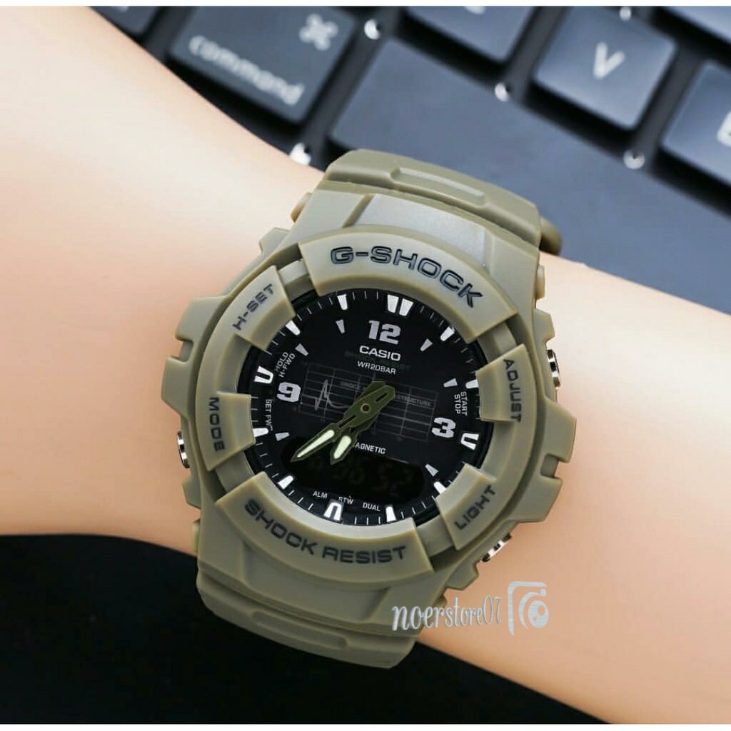 TERLARIS JAM TANGAN ARMY CASIO G SHOCK GA 100 ARMY