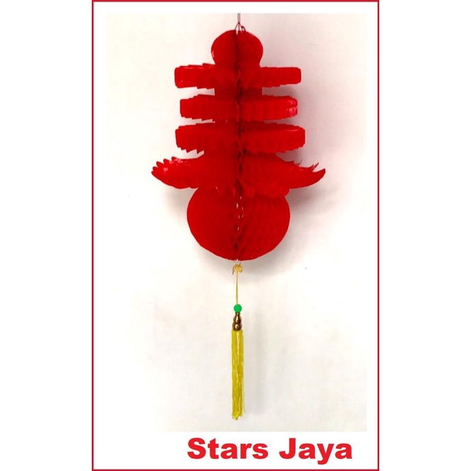 `````````] Hiasan Imlek, Garland Lampion, Lampion Gantung Honeycomb