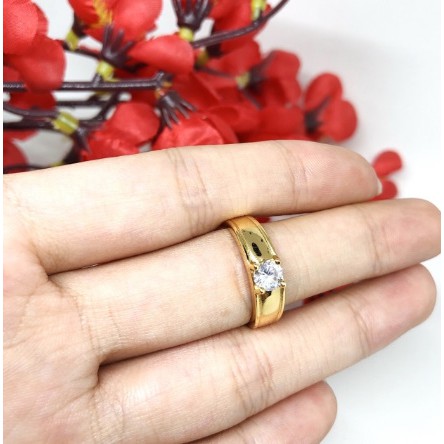 Cincin solitaire berlian imitasi // cincin kawin // cincin soulmate // cincin berlian replika