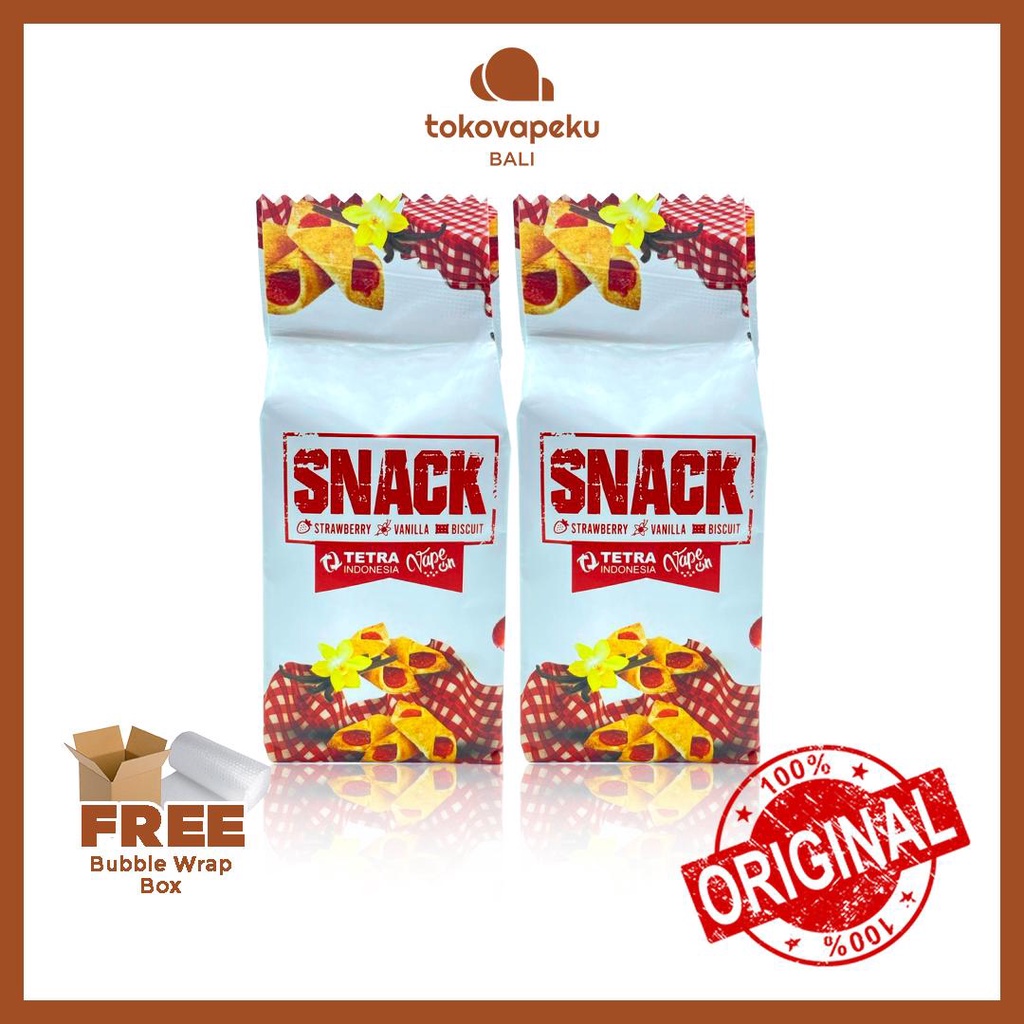 SNACK V1 SNACK STRAWBERRY VANILLA BISCUIT 60ML AUTHENTIC by TETRA X VAPEON