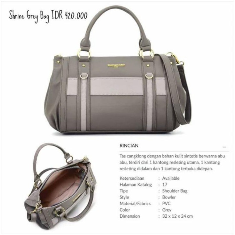 Tas Shrine grey bag sophieparis sale