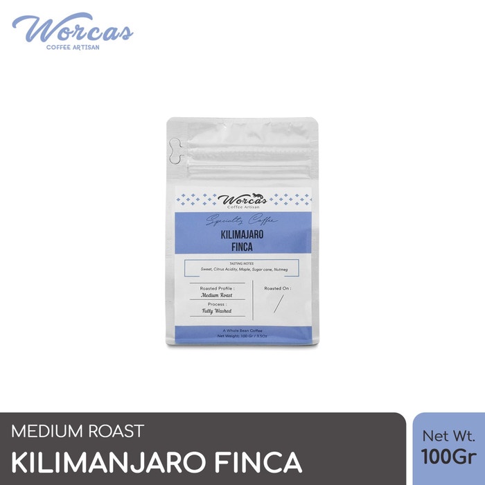

vf0100f Worcas Arabica Kilimanjaro Finca 100Gr - Medium Roasted Coffee - Kopi Biji Ds20X11