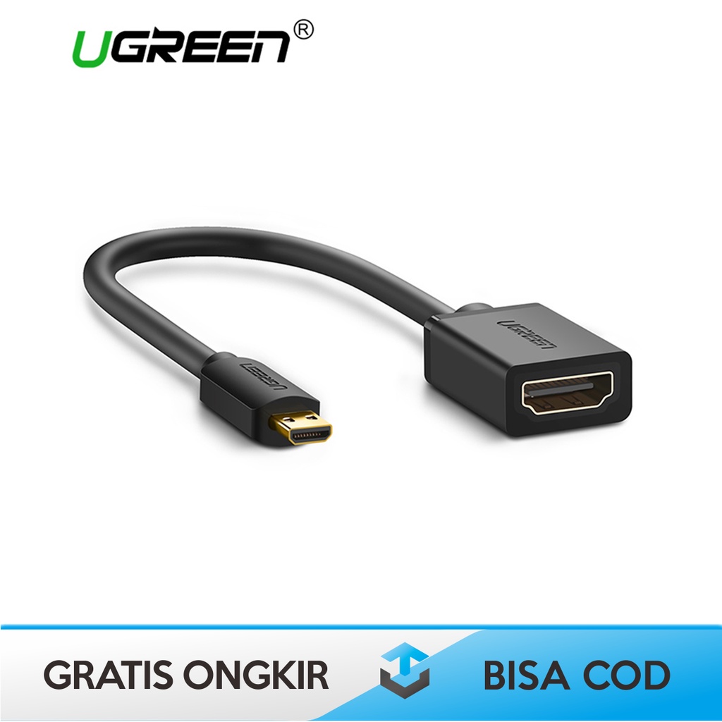 KABEL ADAPTER MICRO HDMI TO HDMI UGREEN SUPPORT SMARTPHONE &amp; 4K VIDEO