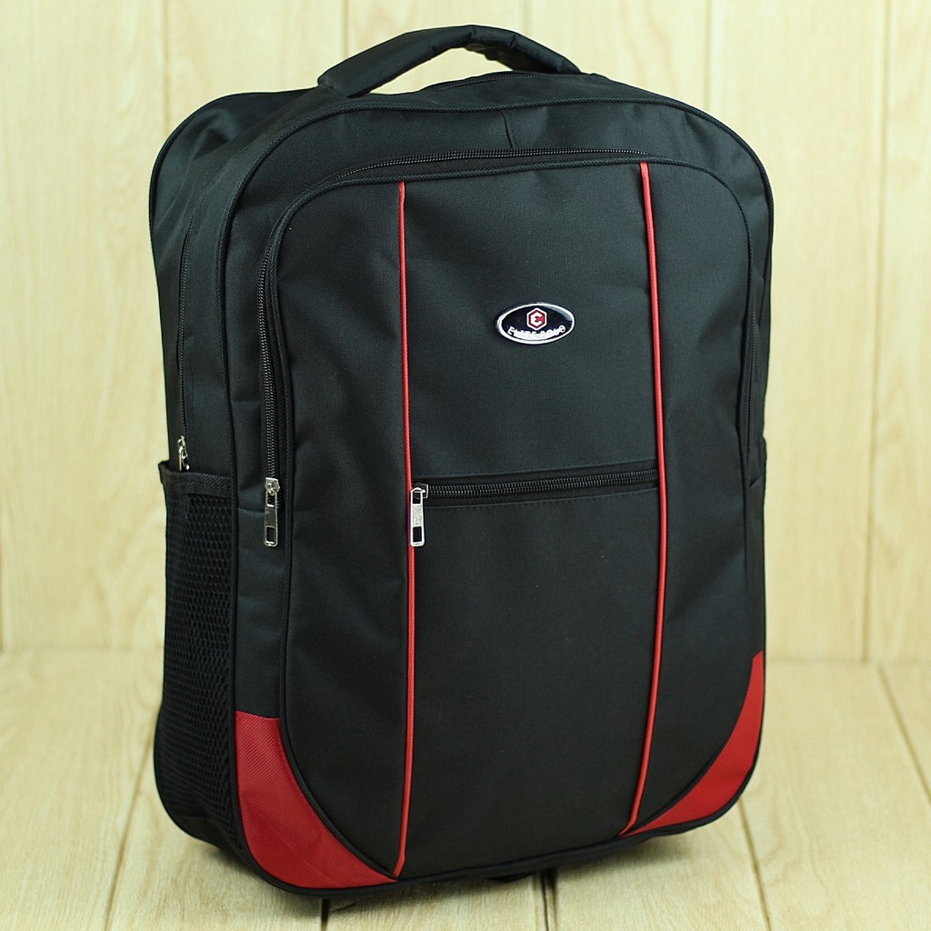 Tas Punggung Cowok Pria Laki Laki Sekolah Ransel Elite Polo List Merah
