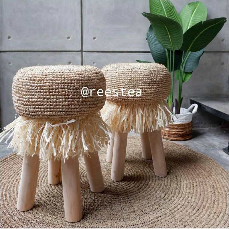 Stool Anyam / Stool Agel Rumbay / Gajih Rumbai