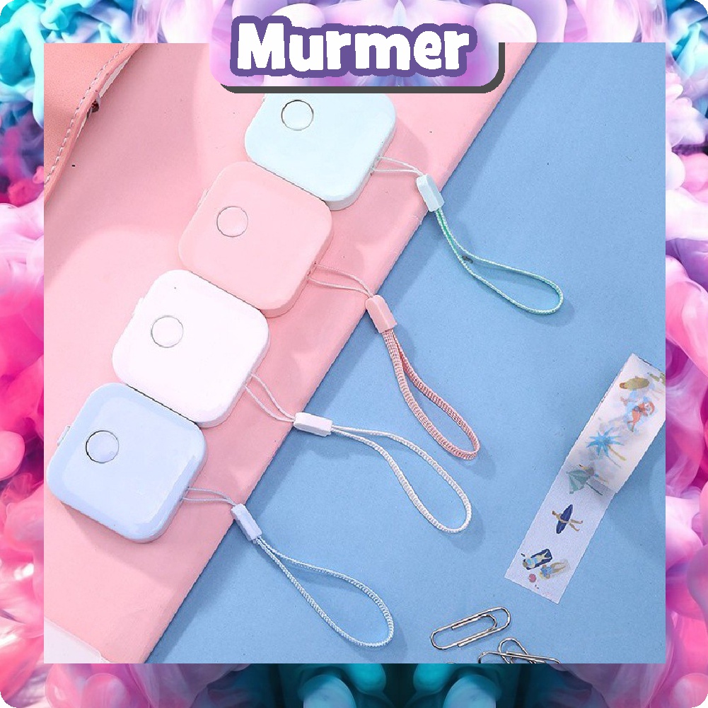 MurmerOfficial DS003 Alat  meteran mini plastik bahan fiberglass, tidak mudah kusut dan tahan lama 4 warna 1.5m