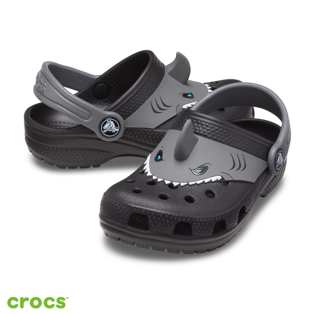 Crocs Shark Tanduk Fun Lab Kids / Sandal Anak / Crocs Kids Unisex / Sandal Anak Laki dan Perempuan / Anti Licin - Black - -207072-001