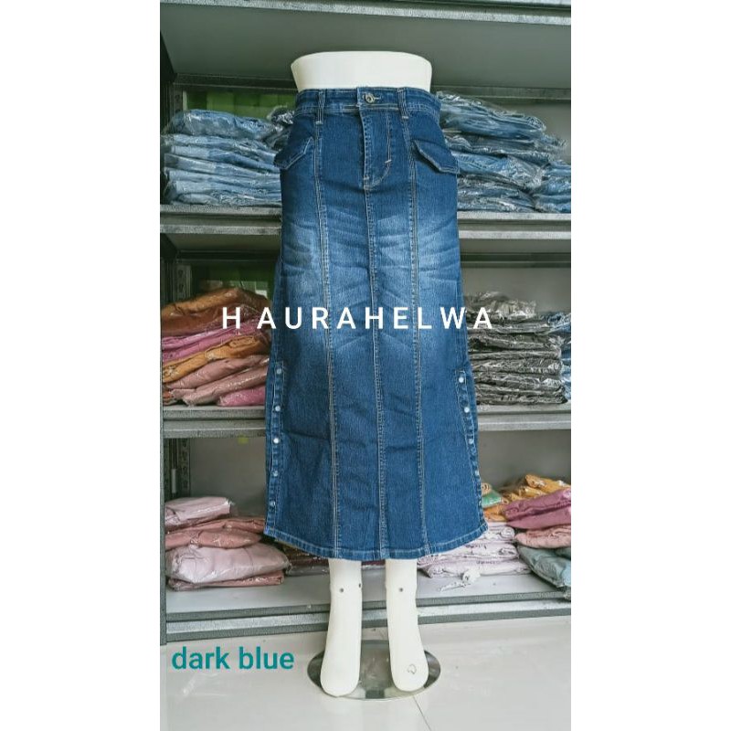 ROK JEANS VJ ORIGINAL #list kancing tanpa belah