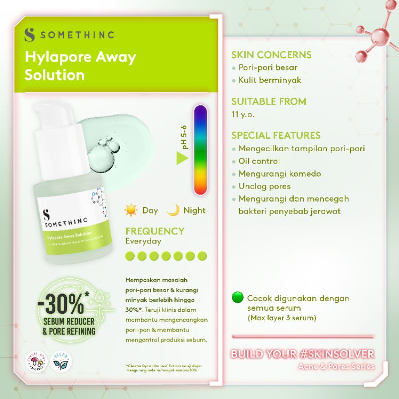 (GOSEND/COD) SOMETHINC HYLAPORE AWAY SOLUTION Serum20ml - SERUM OIL CONTROL | MENYAMARKAN PORI-PORI