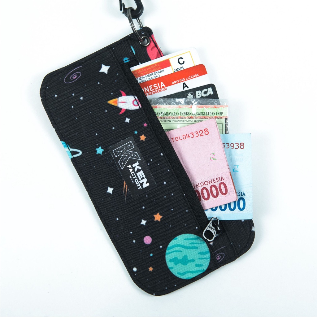 Dompet HP ID Card Holder/Gantungan Leher Wanita Pria Motif/Hanging Phone Wallet Premium - KENFACTORY