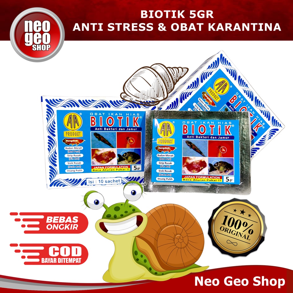 BIOTIK Obat Ikan Hias Koi 5g 5gr 5 gr Anti Bakteri dan Jamur