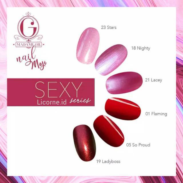 KUTEK NAIL MOJI MADAME GIE SEXY Series 6pcs / pack